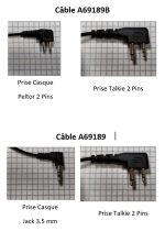 Câble de liaison Talkie G9 - Casque Peltor avec micro intégré. - Câble compatible G9 avec prise 2 pin Peltor - obrazek 5