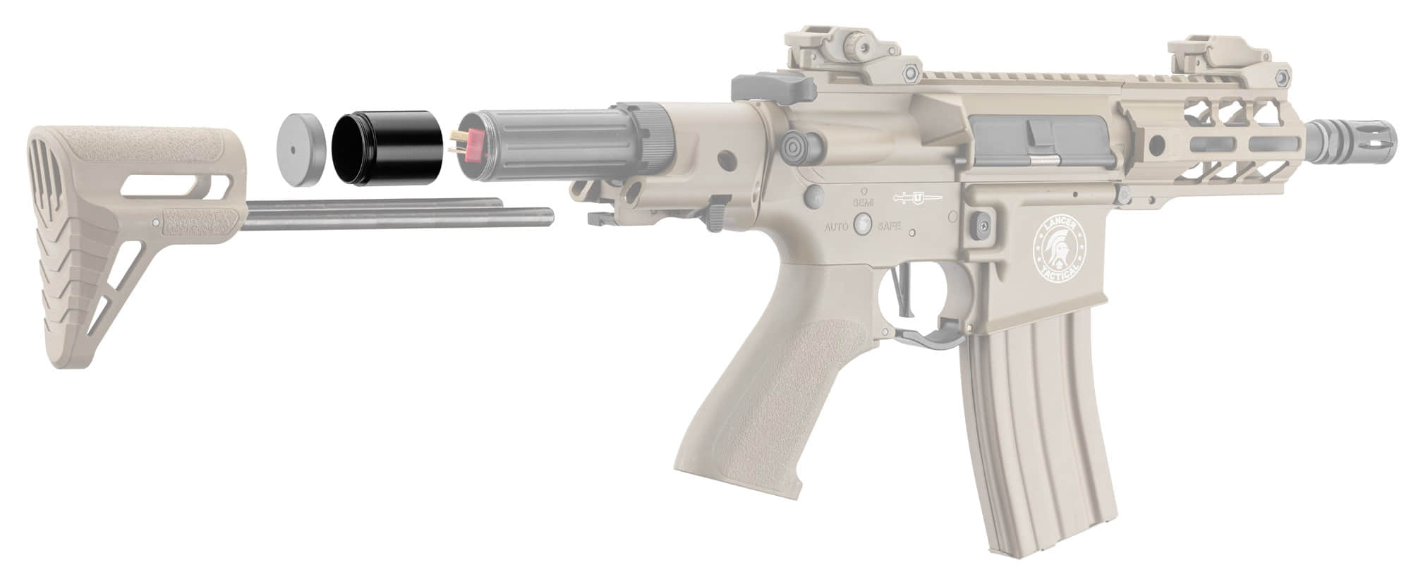 A69321-2 Extension de tube de crosse PDW Lancer Tactical - EXTENSION CROSSE PDW - obrazek 1