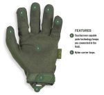 Mechanix ORIGINAL Olive Green Gloves - Olive - SIZE S - obrazek 4