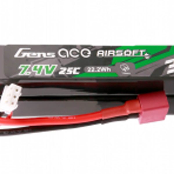 Lipo battery 2S 7.4V 3000mAh 25C 1 stick Genspow - 7.4V 3000mah 25C 2 elements