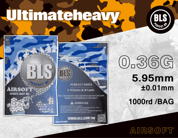 Billes biodégradables BLS 0,36g – Sachet de 1000 billes - Sachet 1000rds - BIO - 0.36g BLS