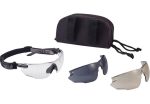 Lunettes BOLLE Combat Kit incolore avec deux écrans, harnais et housse - LUNETTES COMBAT KIT BOLLE INCOLORE + 2 ECRANS FUME + HARNAIS + HOUSSE