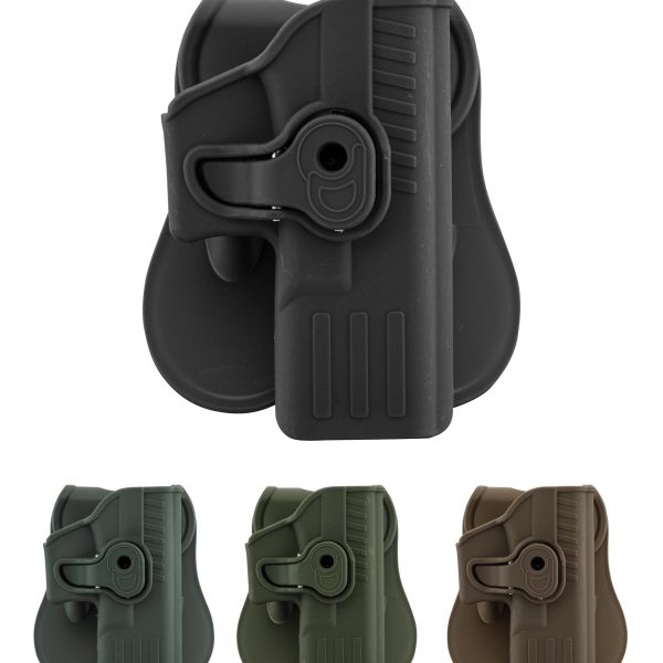 Holster rigide Quick Release pour pistolet type Glock 17 Droitier - TAN