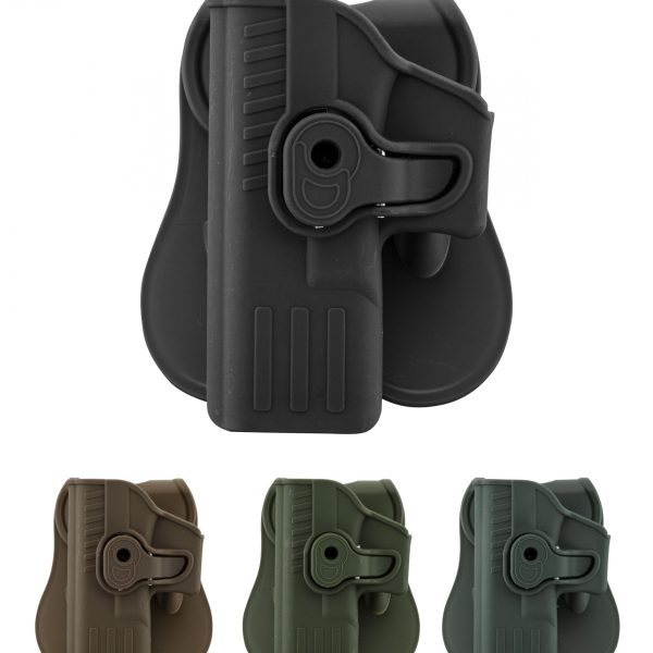 Holster rigide Quick Release pour pistolet type Glock 17 Gaucher - TAN