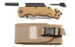 Tactical folding knife / survival - K25 Tan - obrazek 2