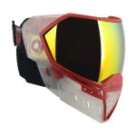EVS Crystal SE Clear/Red Goggle with Fire Mirror Lens -