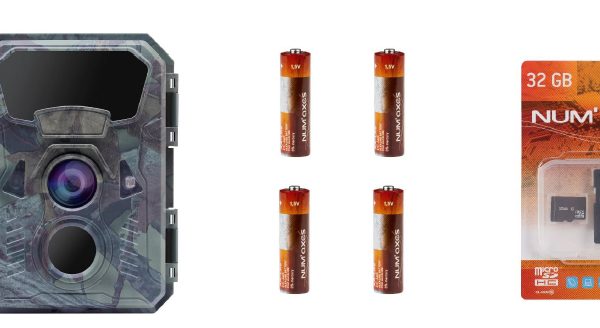 NUM'AXES - Pack Piège photographique PIE1066 + 4 piles AA LR6 + carte mémoire 32 Gb - NUM'AXES - Piège photographique PIE1066 (avec piles et SD)