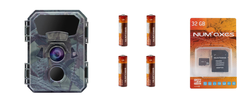 NUM501 NUM'AXES - Pack Piège photographique PIE1066 + 4 piles AA LR6 + carte mémoire 32 Gb - NUM'AXES - Piège photographique PIE1066 (avec piles et SD) - obrazek 1