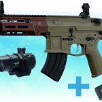 Pack de Noel réplique M923A AEG double eagle + chargeur + red dot + batterie Lipo + chargeur de batterie - PACK NOEL M923A TAN + RED DOT + CHARGEUR + BATTERIE + CHARGEUR
