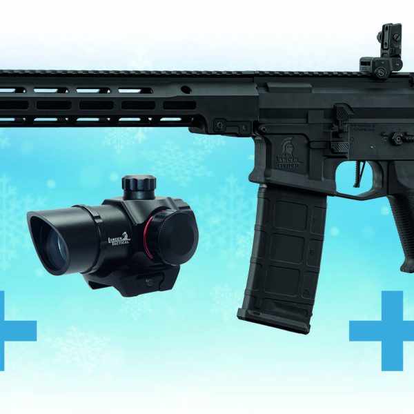 Christmas Pack: NSR LT-44 AEG replica 12" rifle + LT mask + red dot sight -
