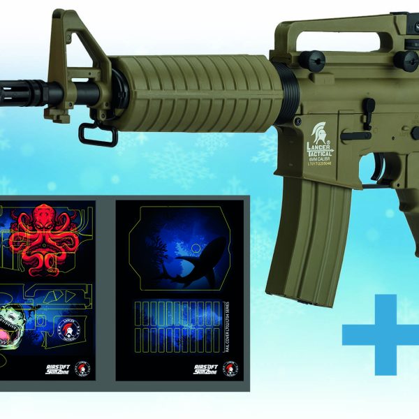 Christmas Pack M4 COMMANDO AEG Replica Skin Shark -