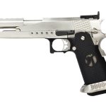 Réplique airsoft HX2201 IPSC split silver gaz GBB - Réplique HX2201