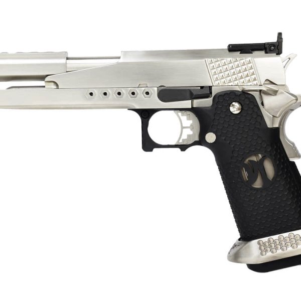 Réplique airsoft HX2201 IPSC split silver gaz GBB - Réplique HX2201