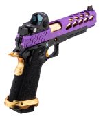 Pistolet Airsoft GBB Stryk Hi-Capa 5.1 Violet et Or Lancer Tactical avec RMR - Pistolet Airsoft GBB Stryk Hi-Capa 5.1 Violet et Or Lancer Tactical - obrazek 7