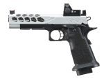 GBB Stryk Hi-Capa 5.1 Silver Lancer Tactical Airsoft Pistol with RMR -