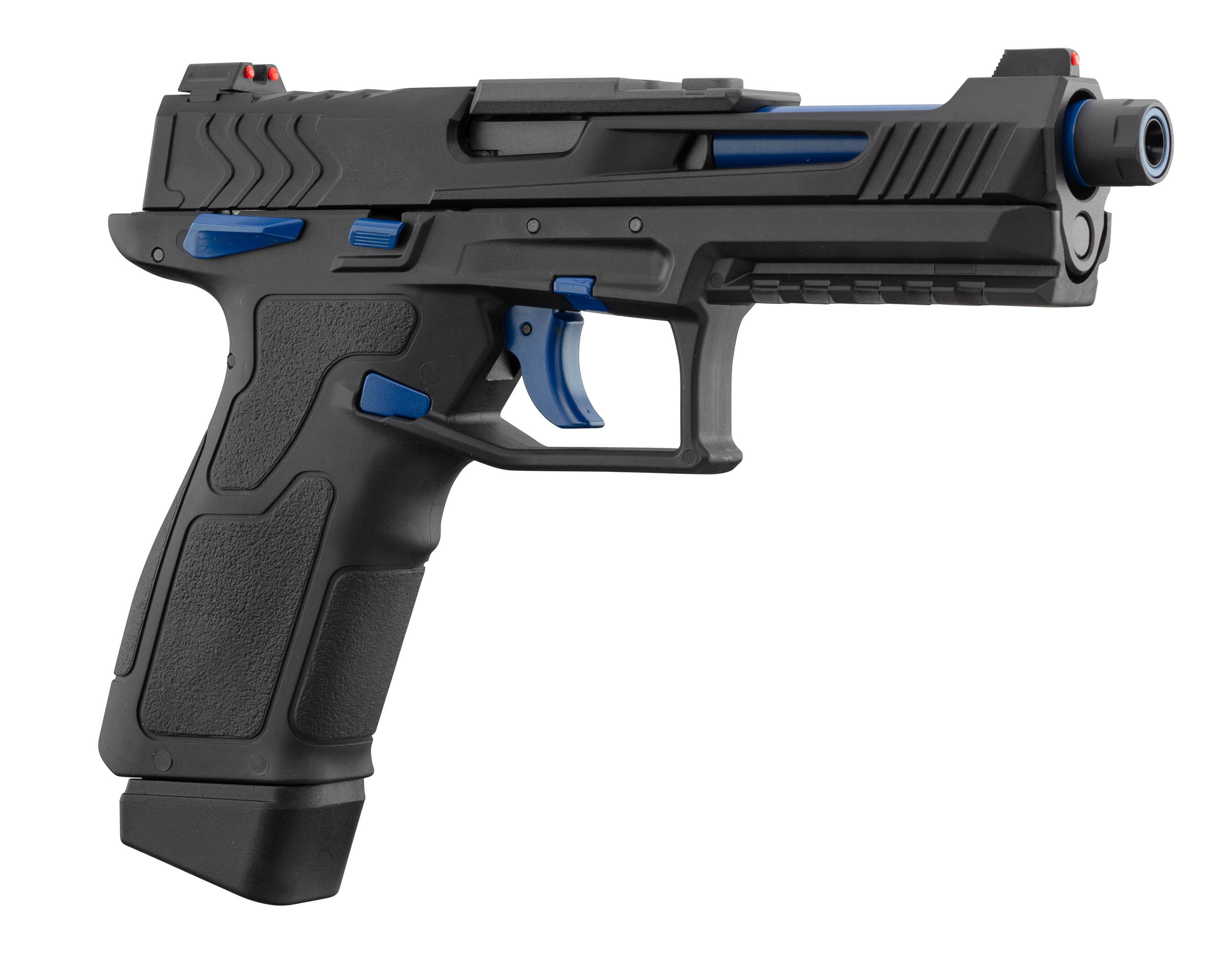 PG9021-03 LTX Competition Tactical GBB Pistol for Airsoft, Black/Blue - Black / Blue - obrazek 1