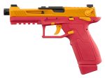 GBB Lancer Tactical LTX Competition airsoft pistol Red / Yellow - Red / Gold - obrazek 4
