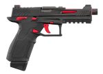 GBB Lancer Tactical LTX Competition airsoft pistol Black/Red - Black / Red - obrazek 4