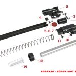 Pièces origine Bloc Hop-up et recoil rod série HX - BAGUE DE CENTRAGE N°14