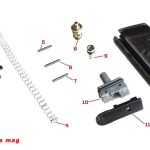 Pièces origine chargeur 1911 gaz pour série NE - BLOC RESSORT CHIEN N°9