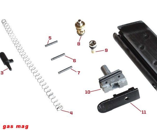 Pièces origine chargeur 1911 gaz pour série NE - BLOC RESSORT CHIEN N°9