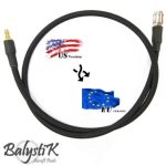 Balystik adapter US - EU 8mm black braided line for HPA regulator