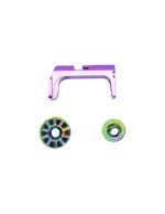 CTM Tactical Fuku-2 Frame CNC Magazine Release Set for AAP-01 - Electroplated Chameleon - obrazek 2