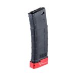 Cyma 150rds M4 Gmag style gen3 mid-cap magazine with TTI extended magbase - Black / Red