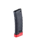 Cyma 150rds M4 Gmag style gen3 mid-cap magazine with TTI extended magbase - Black / Red