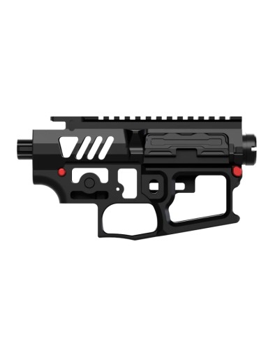 mancraft-m4-ar15-cnc-skeleton-body-black-red-pins Mancraft M4 - AR15 CNC Skeleton Body - Black / Red pins - obrazek 1