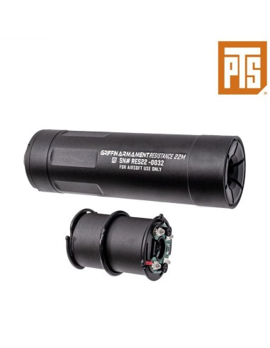 pts-griffin-armament-r22-direct-thread-suppressor-tracer-black PTS Griffin Armament R22 Direct Thread suppressor / tracer - Black - obrazek 1