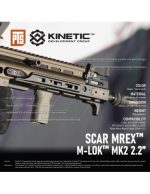 PTS Kinetic - Scar MREX M-Lok MK 2 2.2inch Rail - Black - obrazek 5
