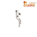 SLONG AIRSOFT 45degrees CNC Flat trigger for VSR-10 - Silver