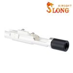 SLONG AIRSOFT Bolt carrier with extension for Tokyo Marui M4 MWS GBBR - Silver