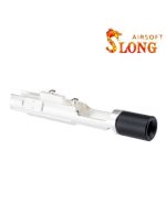 SLONG AIRSOFT Bolt carrier with extension for Tokyo Marui M4 MWS GBBR - Silver