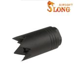 Slong airsoft  Flash hider rose steel - Black