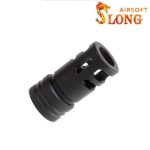 Slong airsoft  Flash hider steel - Black