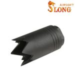Slong airsoft  Flash hider Widow hider steel - Black