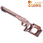 SLONG AIRSOFT Tactical Wood Stock for Tokyo Marui VSR-10 - Wood