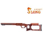 SLONG AIRSOFT Tactical Wood Stock for Tokyo Marui VSR-10 - Wood - obrazek 3