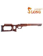 SLONG AIRSOFT Tactical Wood Stock for Tokyo Marui VSR-10 - Wood - obrazek 4