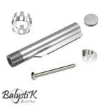 Stock Tube with ported Nut for M4 AEG - Silver