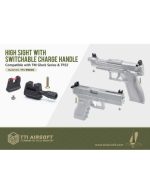 TTI High Sight with Switchable Charge Handle TP22 / TM Glock GBB - obrazek 2