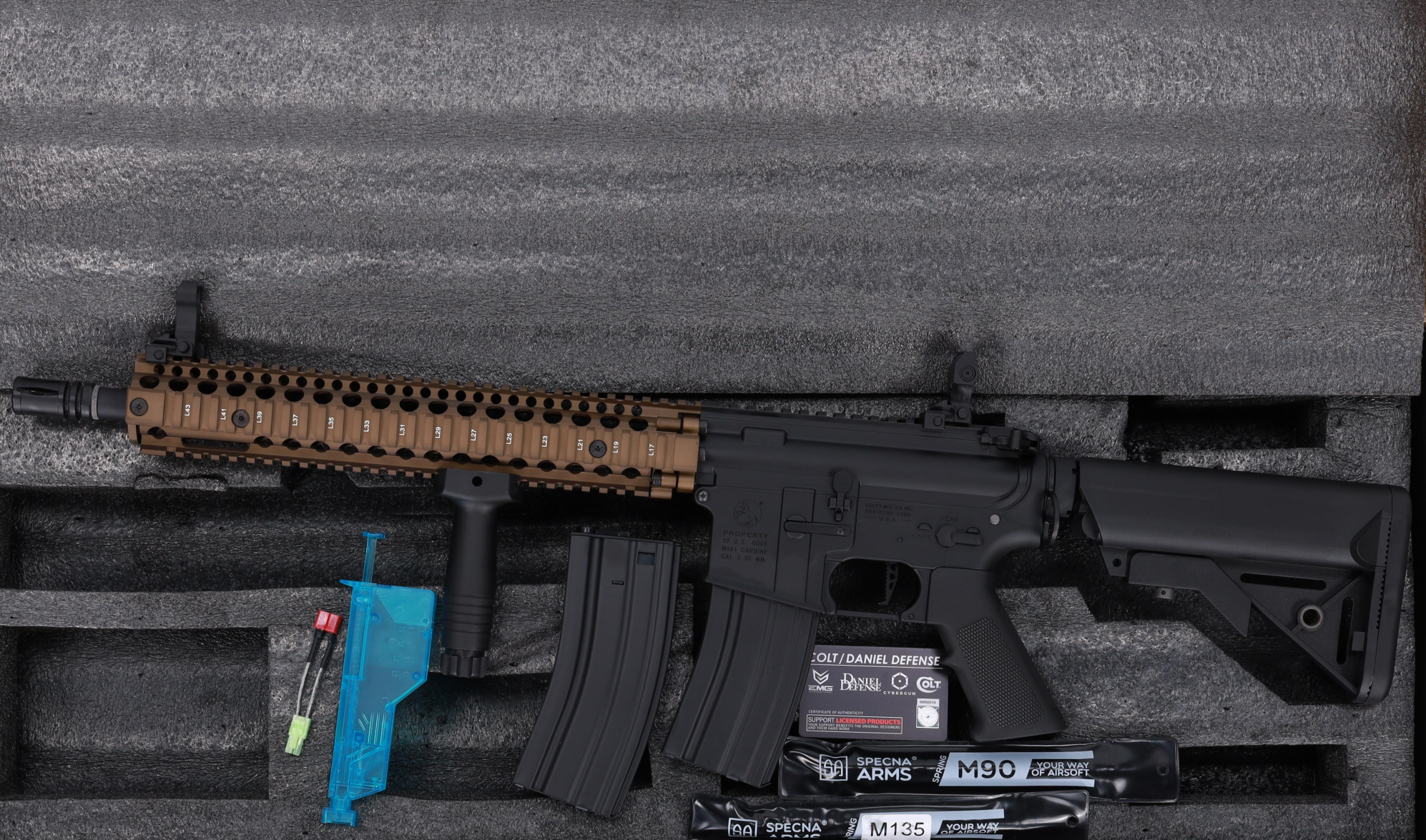 16215c506e65e70a18c795002441102e8efad6c6_SPE_01_048896_19 Colt x Daniel Defense MK18 SA-P26 PRIME BLDC Karabin szturmowy AEG 14.5" - Chaos Bronze - obrazek 2