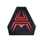 ANAREUS 3D PVC DIAMOND Patch (50 mm) – Black / Red