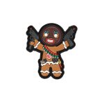 3D PVC Patch GINGERBREAD MAN (65 × 65 mm) – Brown