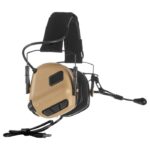 EARMOR M32 PLUS SET Electronic Tactical Headset with Helmet Mount – Coyote - obrazek 3