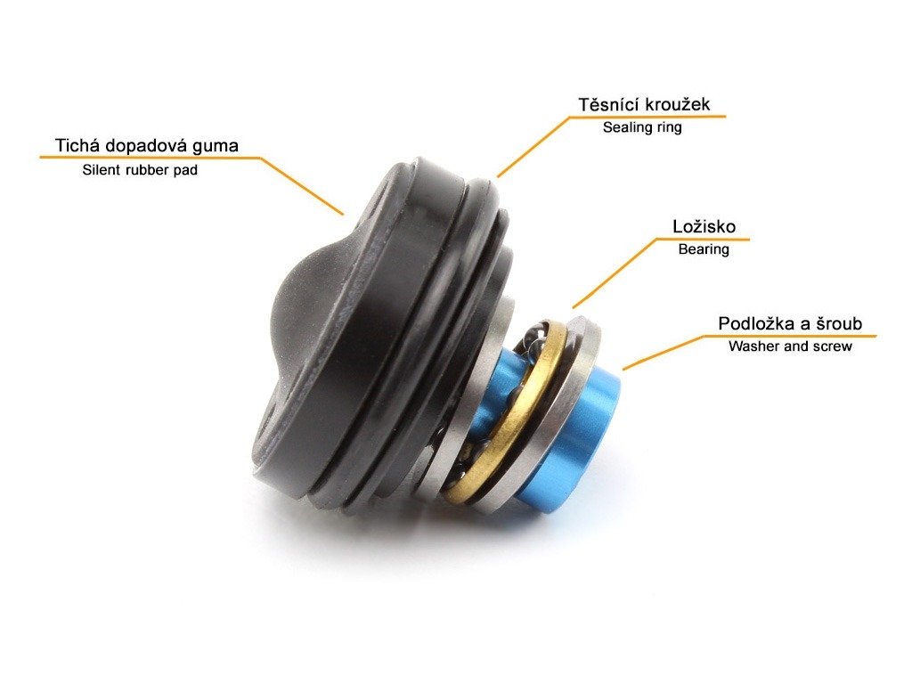 84448 AirsoftPro POM Silent NBU Piston Head – Black - obrazek 6