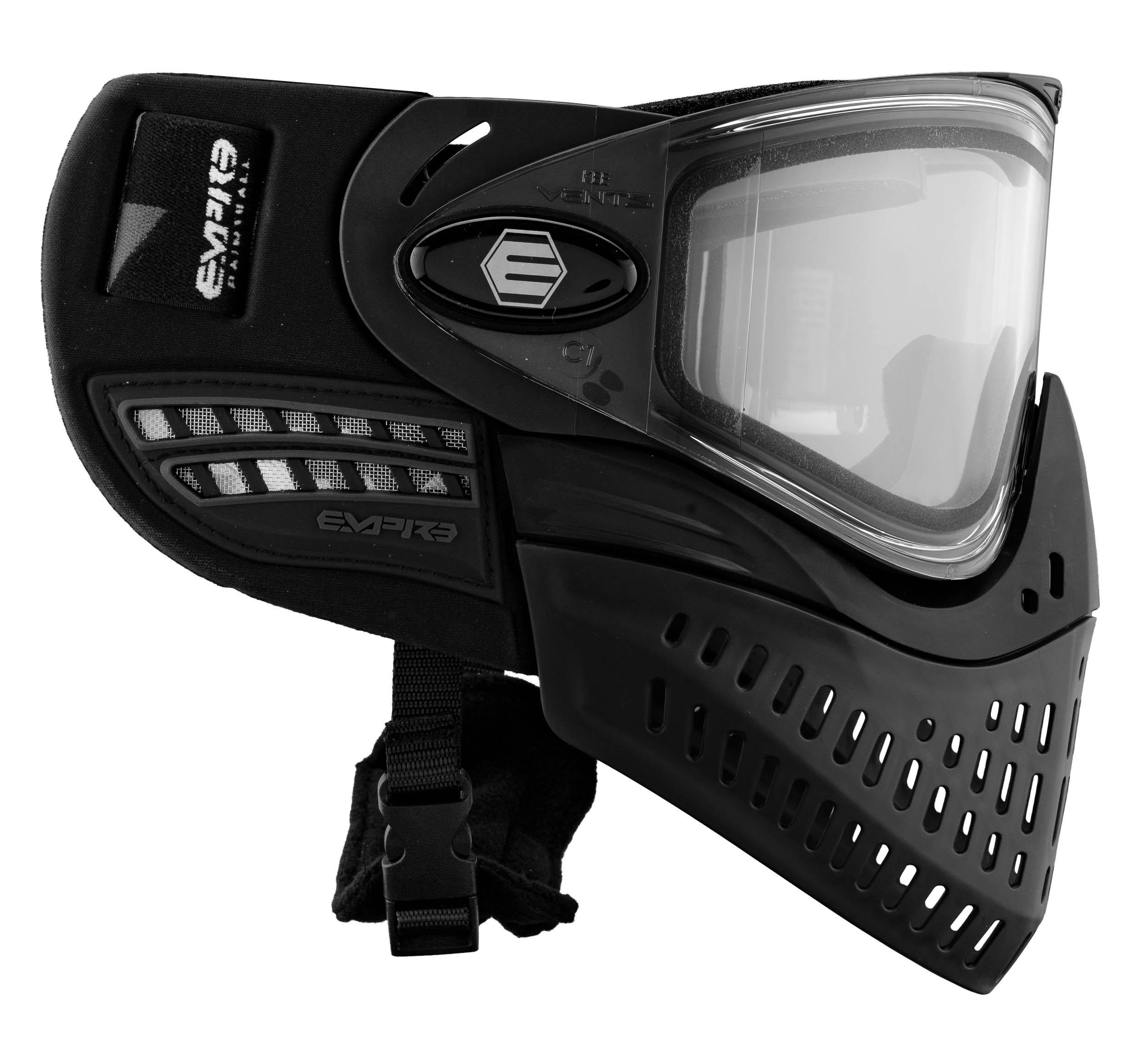 MAS7229-13 EMPIRE Paintball Mask E-Vent Black Black - Empire E-Vent All Black Mask - obrazek 3