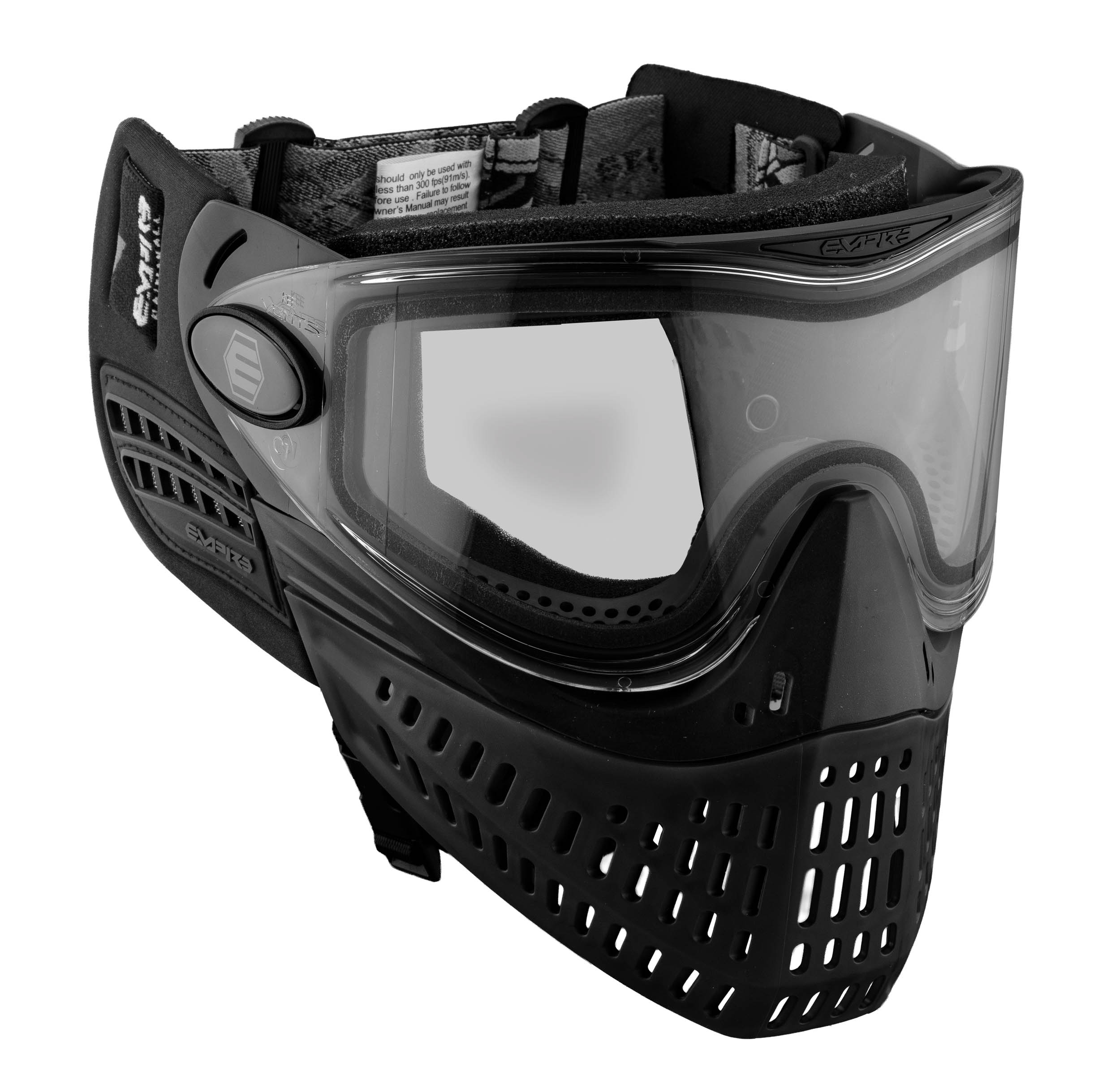 MAS7229-17 EMPIRE Paintball Mask E-Vent Black Black - Empire E-Vent All Black Mask - obrazek 8